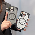 Protective Apple iPhone Back Cover - Heat Dissipation Hole Cooling Down Magsafe Phone Case for iPhone - Style 8
