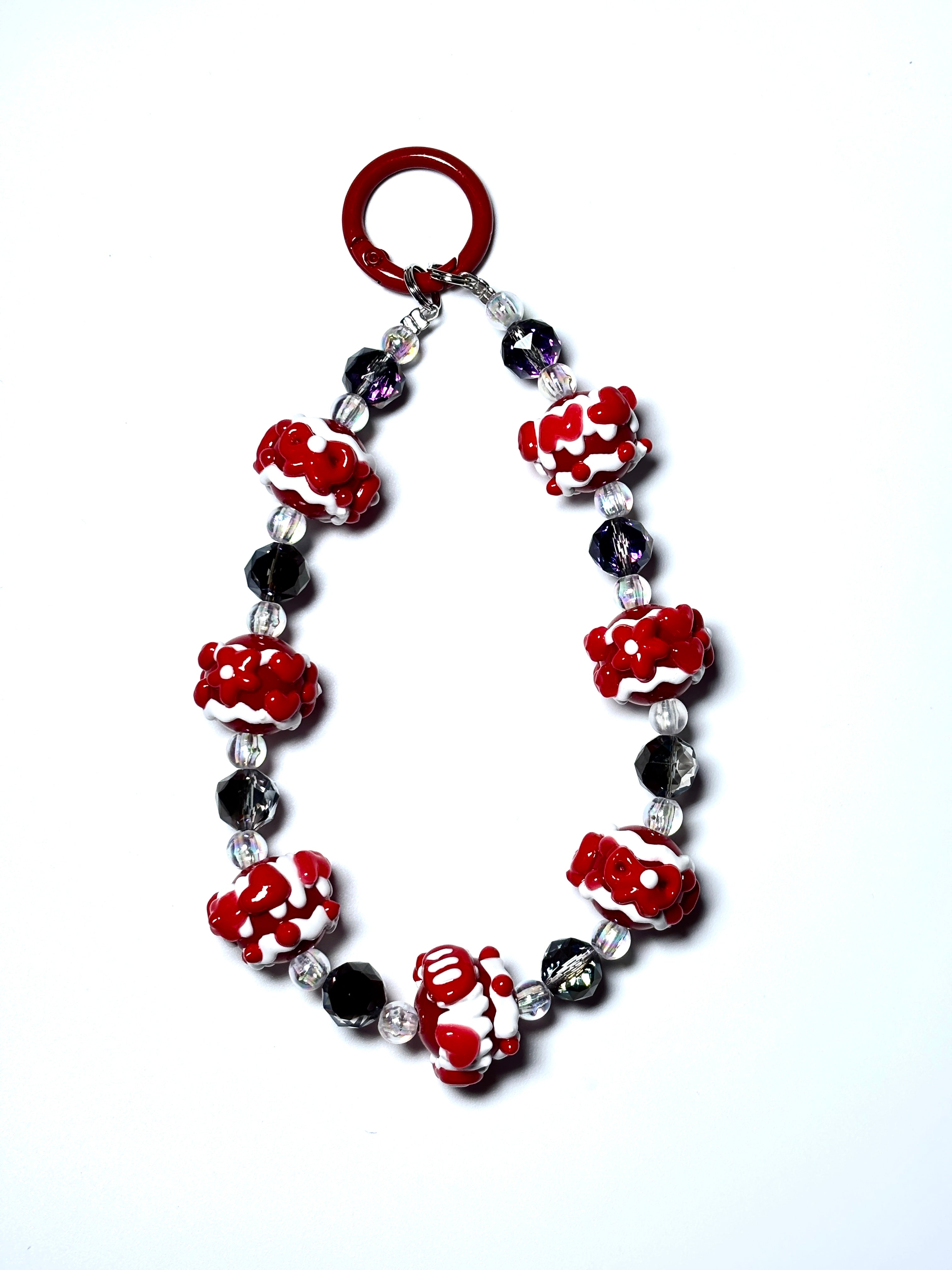 Durable Phone Charm with Beads and Nylon Cord Mobile Case by CoverMeUp - Style 3