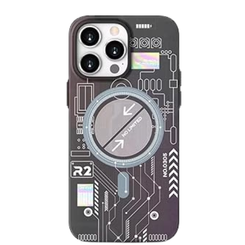 Luminous Circuit Board Night Glue Radium Hard Back Cover Case for Iphone