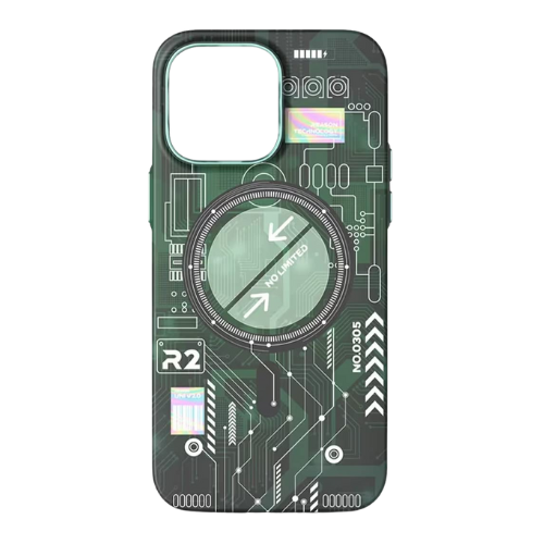 Luminous Circuit Board Night Glue Radium Hard Back Cover Case for Iphone