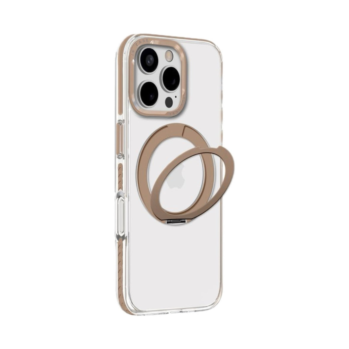 Protective Apple iPhone Back Cover - Transparent MagSafe iPhone Case with Stand - Style 2