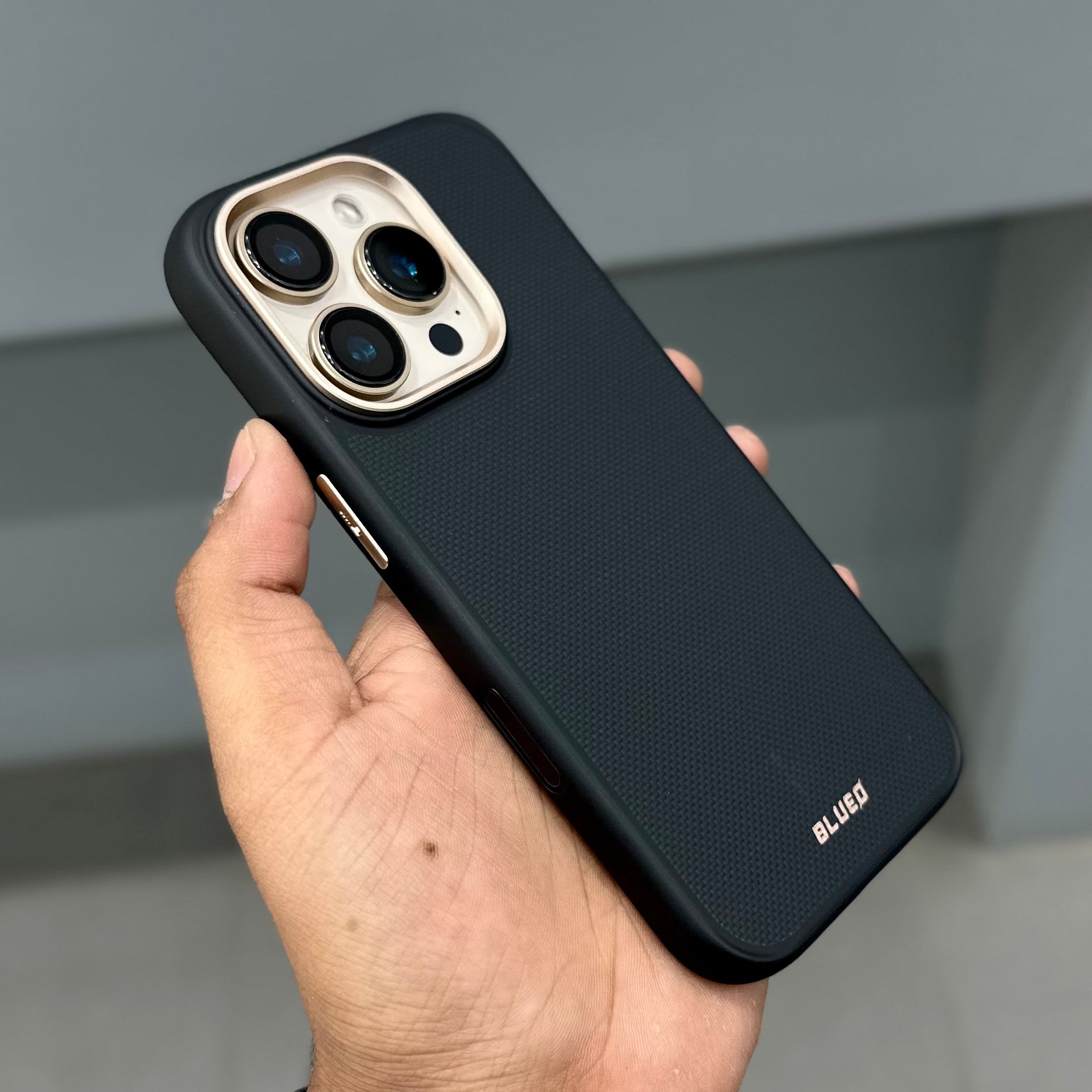 BLUEO REAL CARBON CASE - BLACK ( No. 3557 )