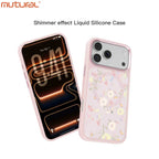 Silicon Protective Magsafe Floral Design Case for iPhone 17 Pro Max (Pink)