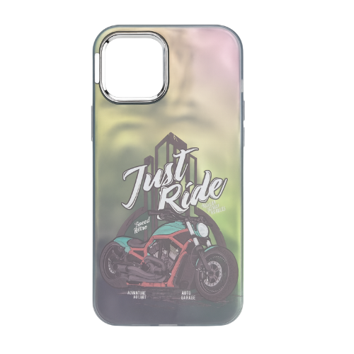 High Print Shock Proof Foil Texture Case with detachable metal ring