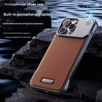 Protective Apple iPhone Back Cover - Aroma Perfume Leather & Metal iPhone Case - Style 4