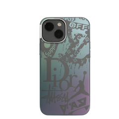 High Print Shock Proof Foil Texture Case with detachable metal ring