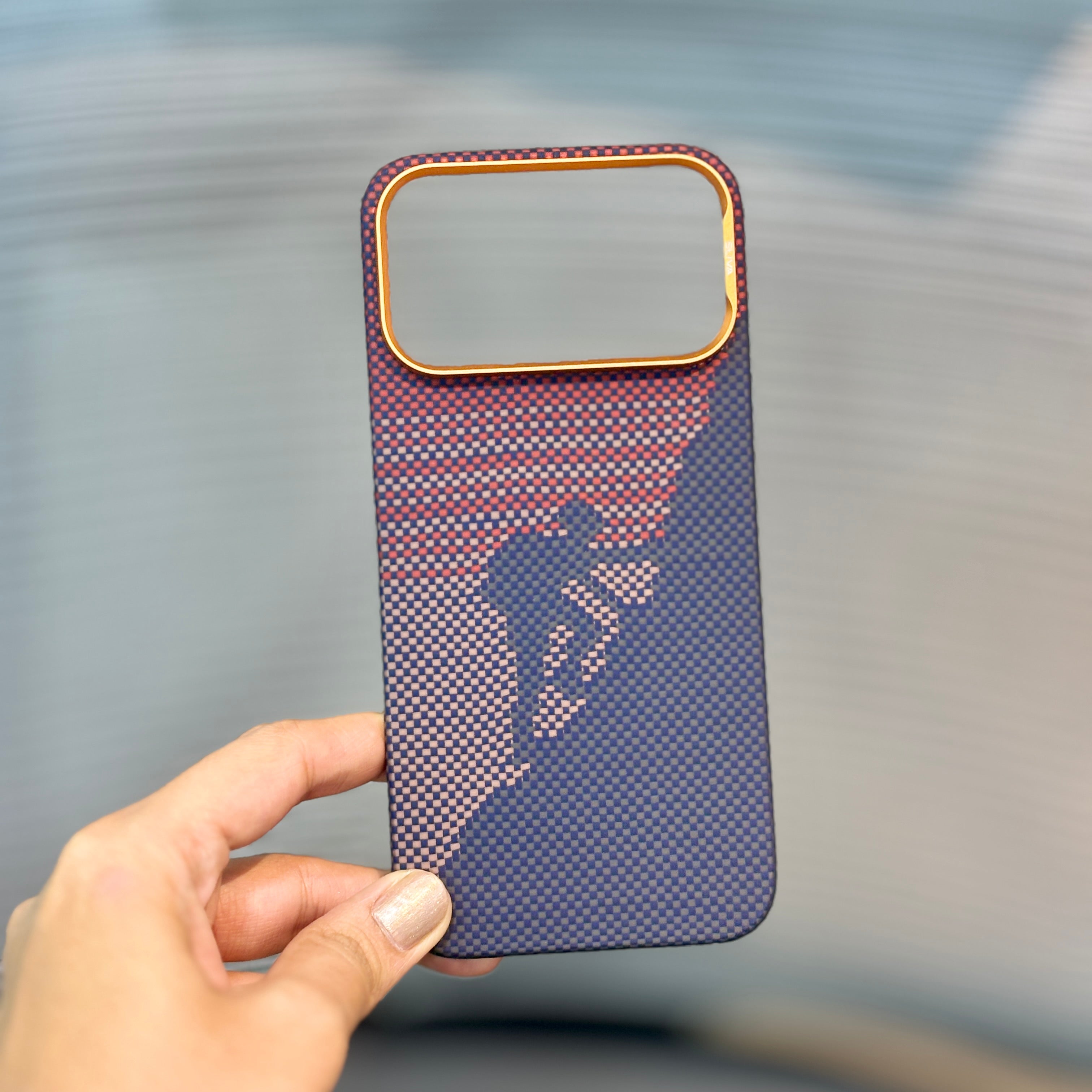 Protective Apple iPhone Back Cover - AzureWeave Carbon Fiber iPhone 17 Pro Max Case - Style 5