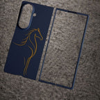 Luxo Carbon Texture Horse Design Slim Magsafe Case