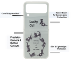 Cute Cartoon Cat Phone Case for Samsung Galaxy Z Flip 4 Mobile Case by CoverMeUp - Style 9