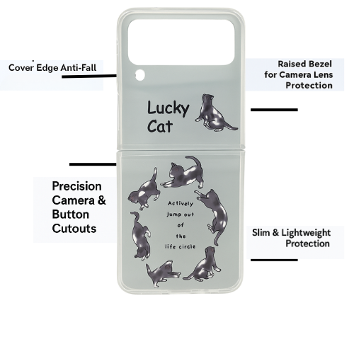 Cute Cartoon Cat Phone Case for Samsung Galaxy Z Flip 4