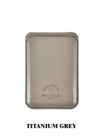 Santa Barbara Polo Raquet Club Avery Series MagSafe PU Leather Card Wallet with Convertible Stand (GREY) Mobile Case by CoverMeUp - Style 4