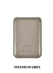 Santa Barbara Polo Raquet Club Avery Series MagSafe PU Leather Card Wallet with Convertible Stand (GREY)