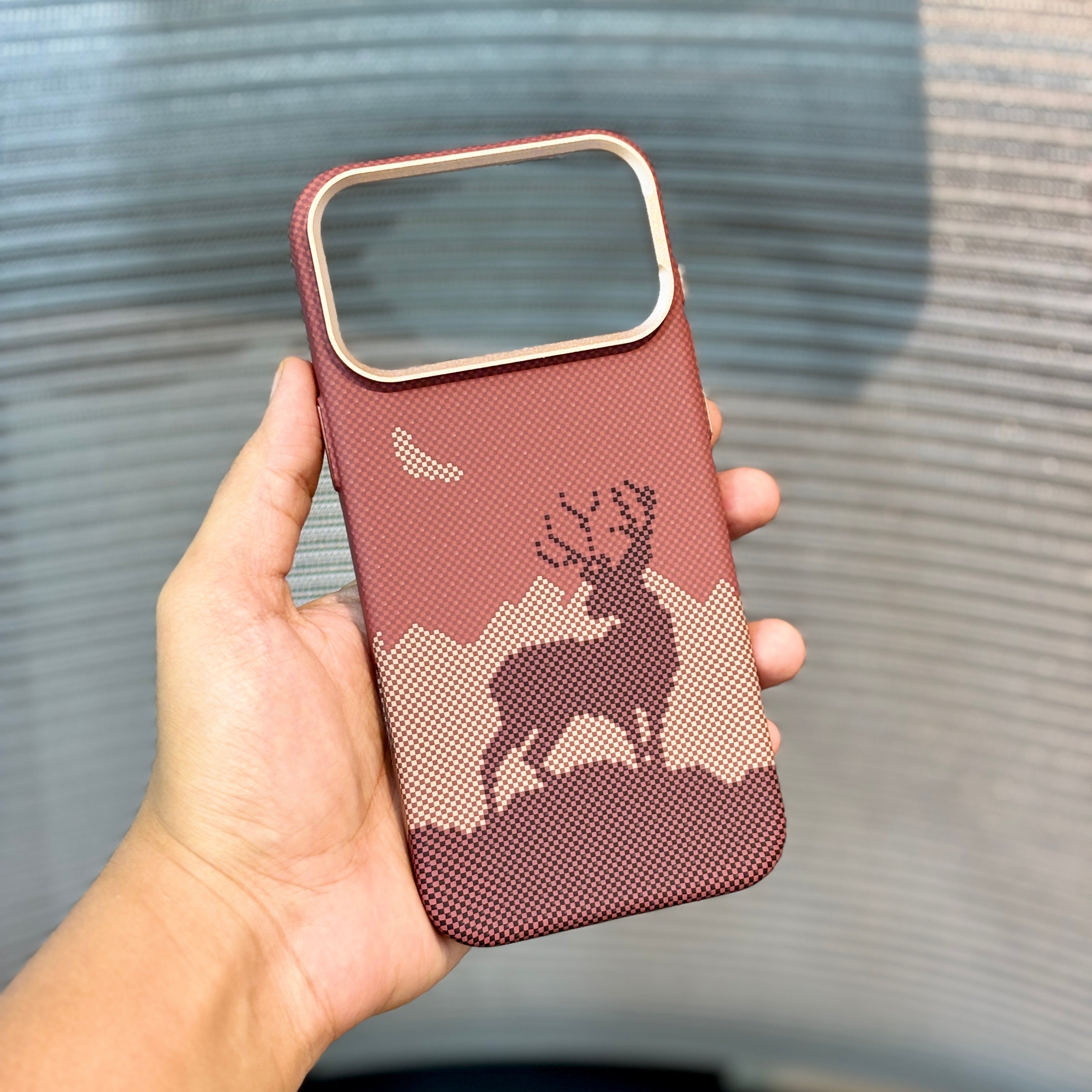 Protective Apple iPhone Back Cover - SunsetDeer Carbon Fiber MagSafe iPhone 17 Pro Max Case - Style 4