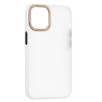 Protective Apple iPhone Back Cover - Smoky Clear Case for iPhone with metal ring protection