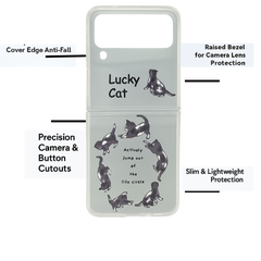 Cute Cartoon Cat Phone Case for Samsung Galaxy Z Flip 4