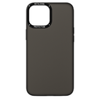 Protective Apple iPhone Back Cover - Smoky Clear Case for iPhone with metal ring protection - Style 4