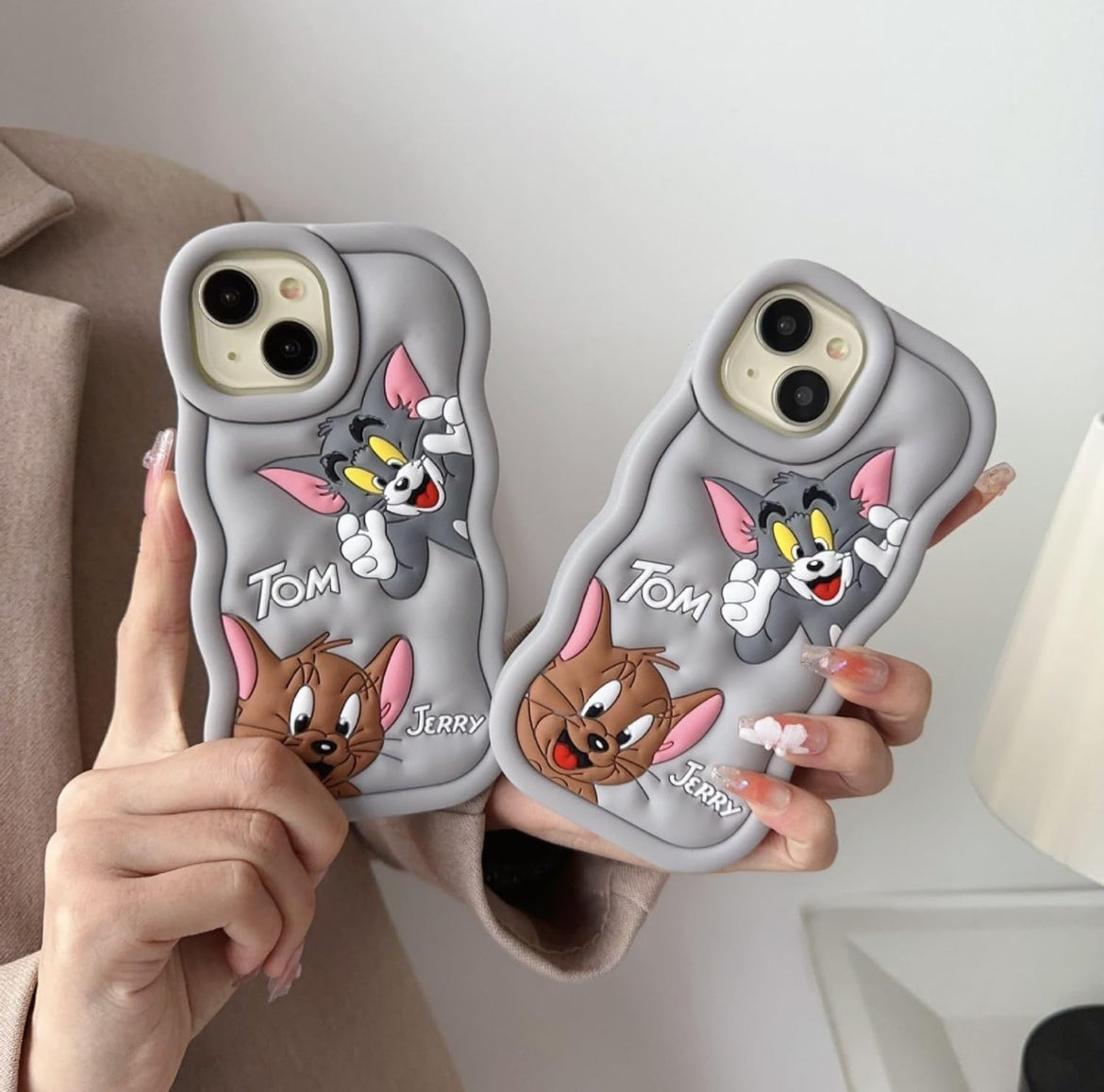 Soft Silicone 3D Cute Cartoon Full Protective Case Compatible with iPhone