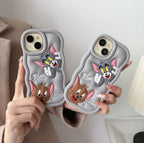 Protective Apple iPhone Back Cover - Soft Silicone 3D Cute Cartoon Full Protective Case Compatible with iPhone - Style 8