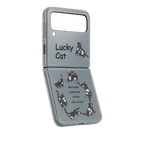 Cute Cartoon Cat Phone Case for Samsung Galaxy Z Flip 4 Mobile Case by CoverMeUp - Style 7