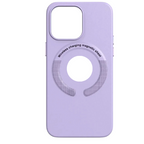 Protective Apple iPhone Back Cover - Leather Case Magsafe  with Logo Cut for iPhone - Style 3