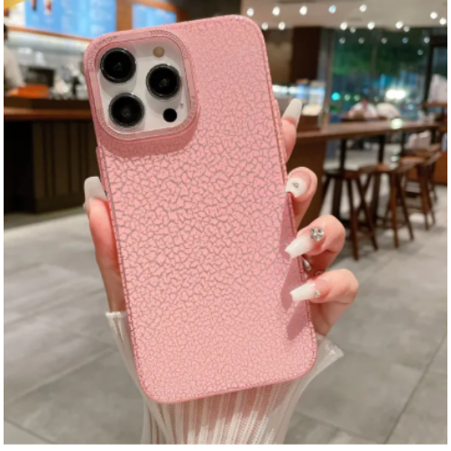 Frosted Case with logo for iPhone with metal ring protection