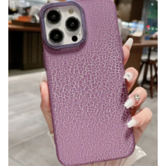 Frosted Case with logo for iPhone with metal ring protection