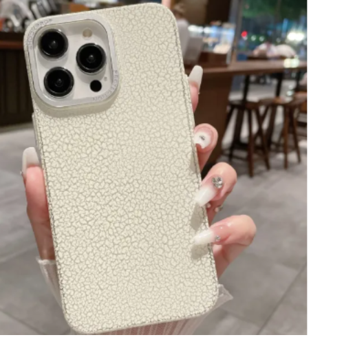 Frosted Case with logo for iPhone with metal ring protection