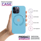 Protective Apple iPhone Back Cover - Leather Case Magsafe  with Logo Cut for iPhone - Style 8