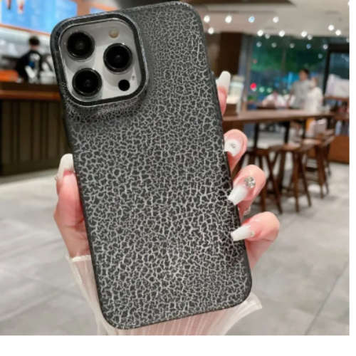 Frosted Case with logo for iPhone with metal ring protection