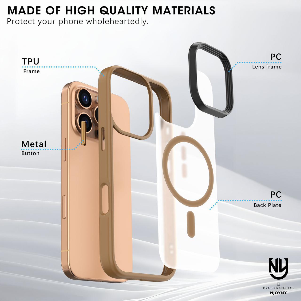 NY PREMIUM ORIGNAL MATTE FINISHING WITH MAGSAFE CASE FOR IPHONE 16