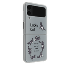 Cute Cartoon Cat Phone Case for Samsung Galaxy Z Flip 4 Mobile Case by CoverMeUp - Style 2
