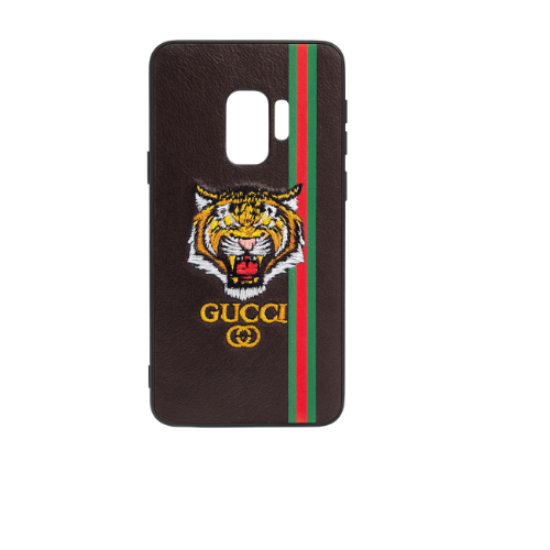 3D Embroidery Leather Back Case Compatible with Samsung Galaxy S9