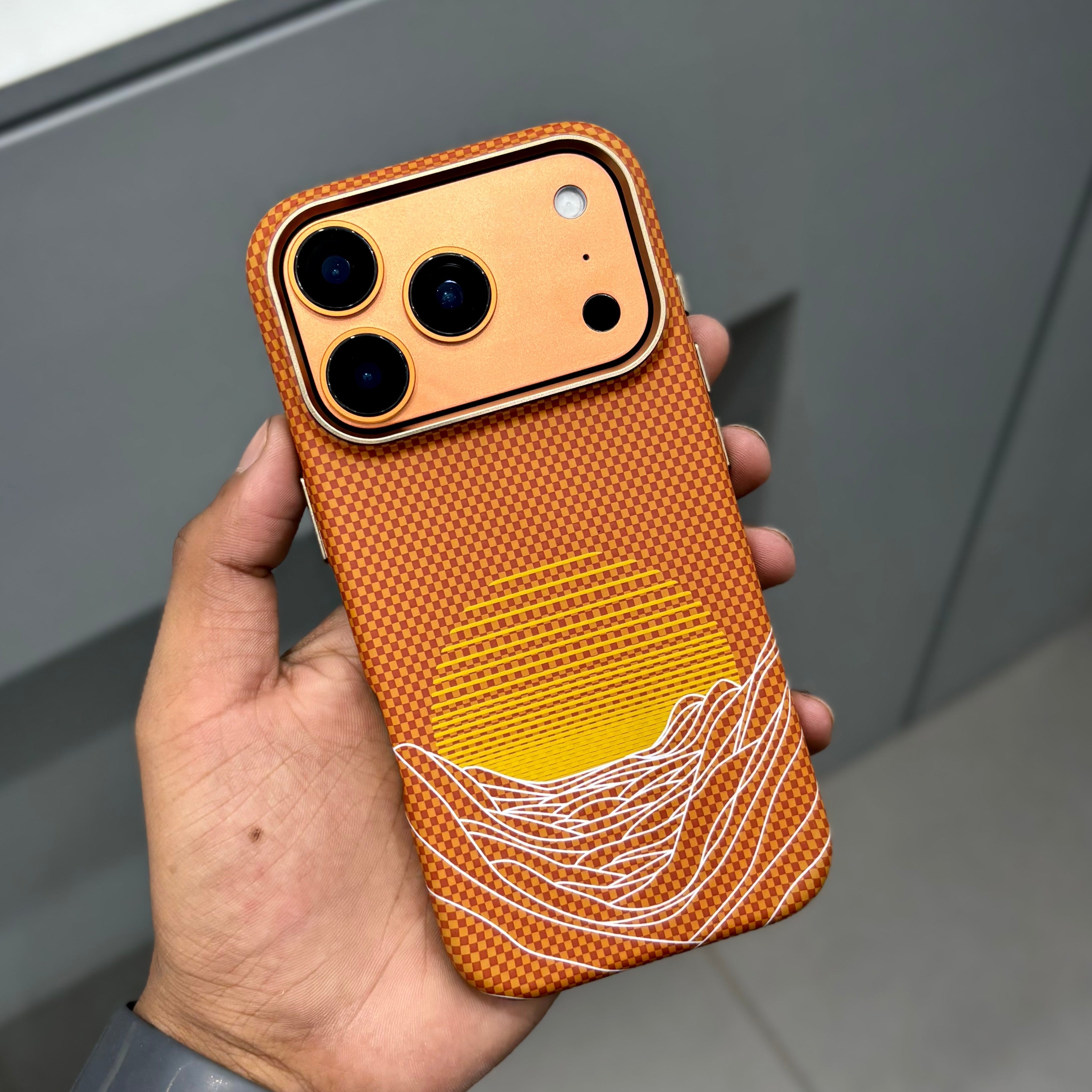 KDM Grafix Sunset with Magsafe Case - Orange ( No. 2222 ) Mobile Case by CoverMeUp