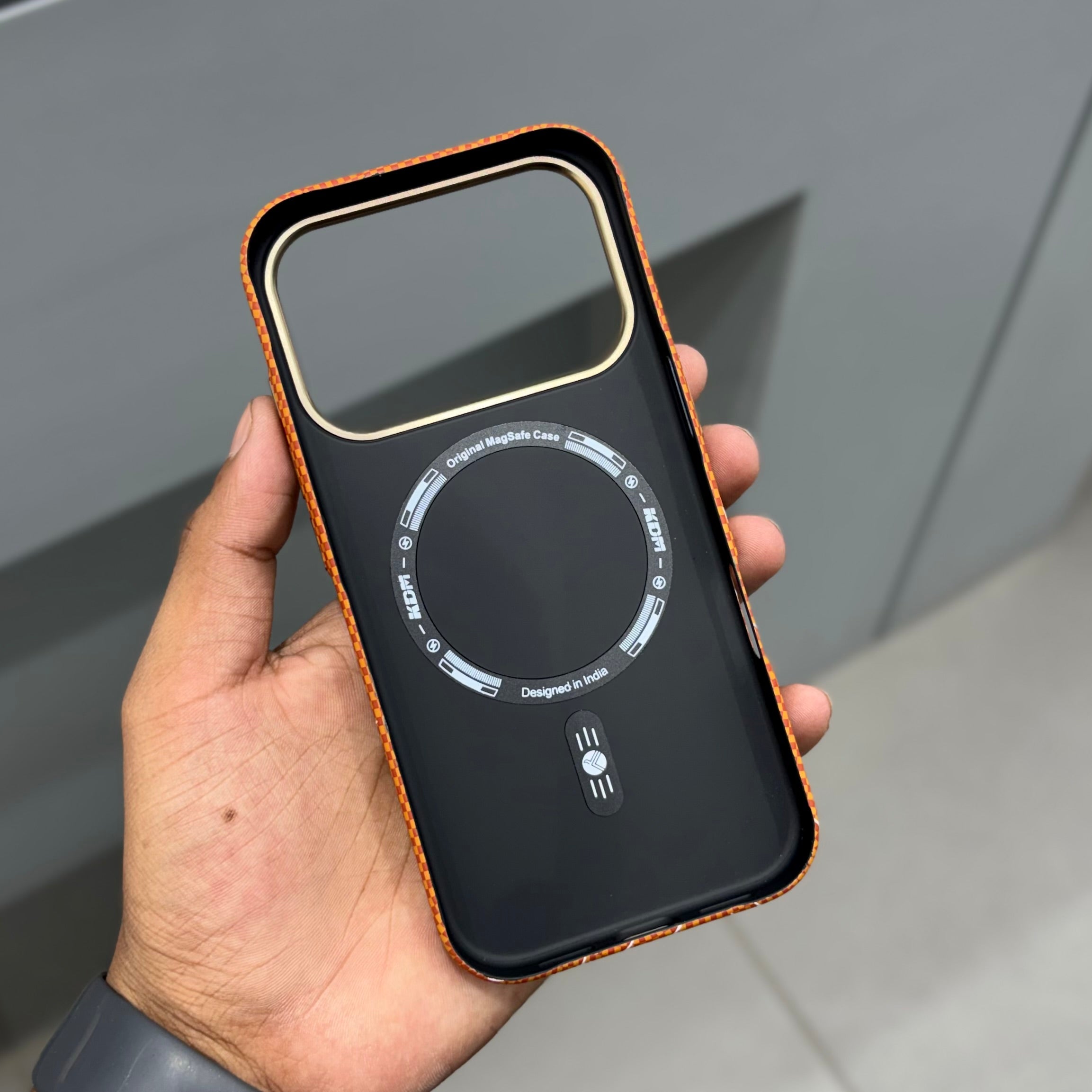 KDM Grafix Sunset with Magsafe Case - Orange ( No. 2222 ) Mobile Case by CoverMeUp - Style 3
