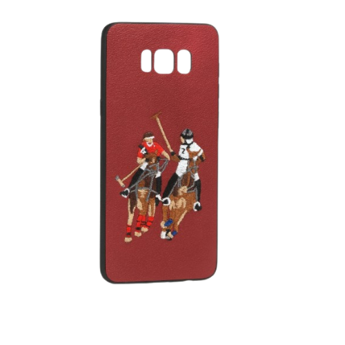 3D Embroidery Leather Back Case Compatible with Samsung Galaxy S8