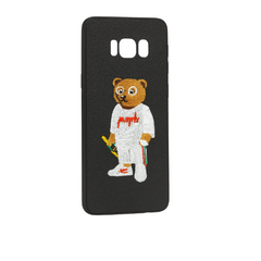 3D Embroidery Leather Back Case Compatible with Samsung Galaxy S8