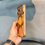 Protective Apple iPhone Back Cover - MagRotator Metal Bumper MagSafe iPhone 17 Pro Max Case - Style 4