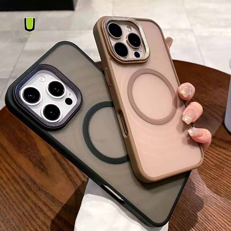 Protective Apple iPhone Back Cover - MagSafe Hard Case for iPhone with Embossed Spiral - Style 5