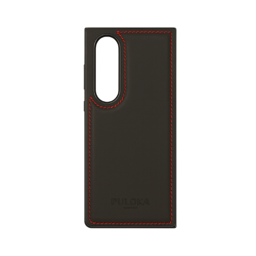 SAMSUNG GALAXY Z FOLD 4 PULOKA Hand Stitched LEATHER FALL PROOF CASE COVER Black