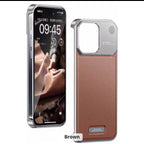 Protective Apple iPhone Back Cover - Aroma Perfume Leather & Metal iPhone Case - Style 7