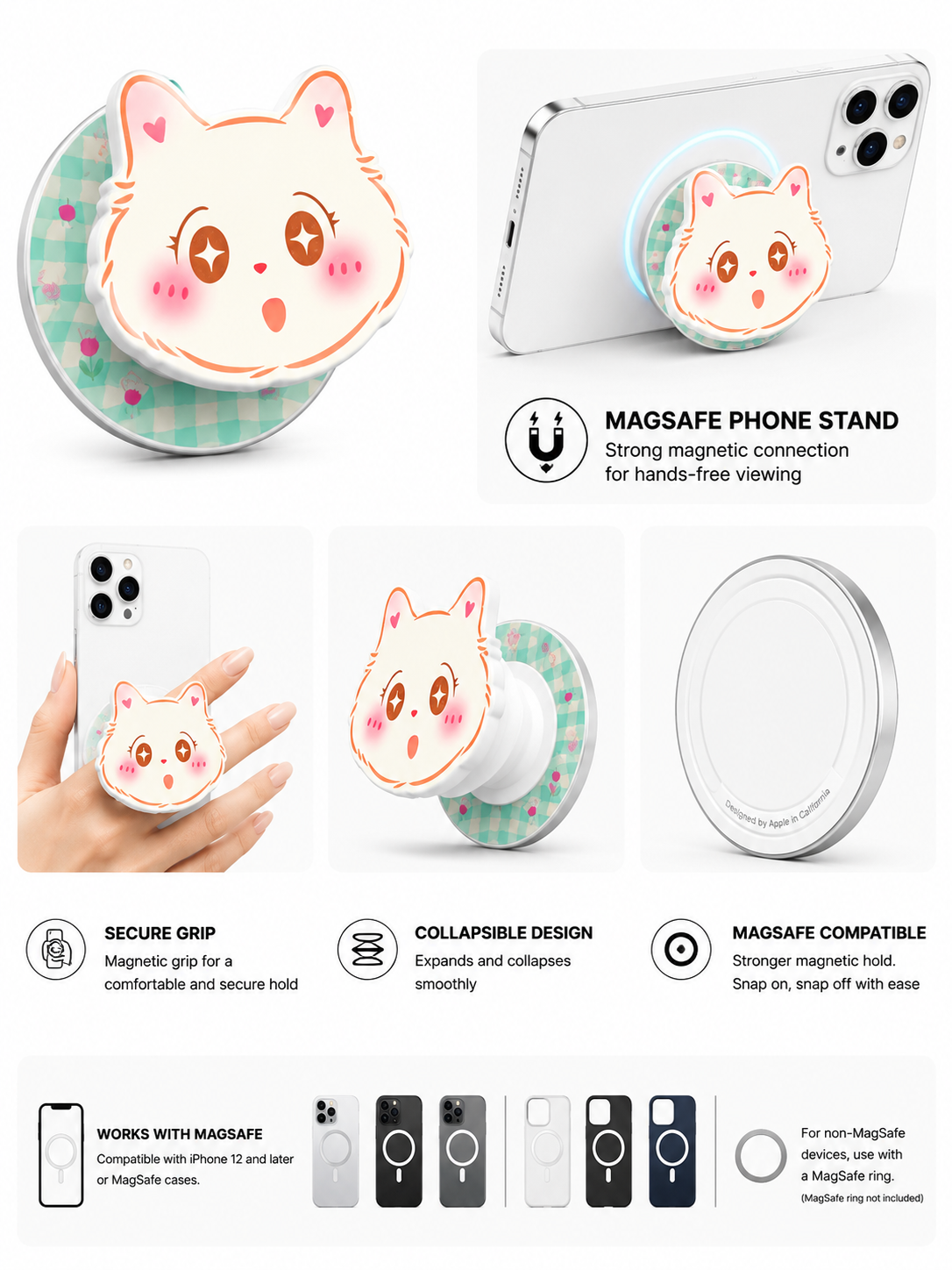 MagSafe Designer Pop Socket (Design 21)