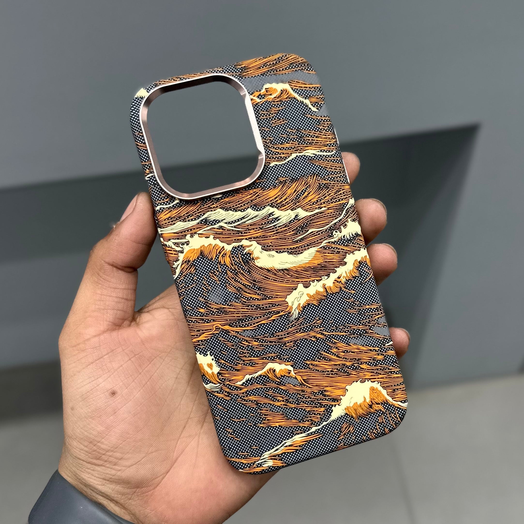 FREE AIR CARBON WAVE - BROWN 2.0 ( No. 3124 ) Mobile Case by CoverMeUp - Style 3