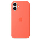 Protective Apple iPhone Back Cover - Logo Silicon Case for iPhone 16 Plus (Tangerine)