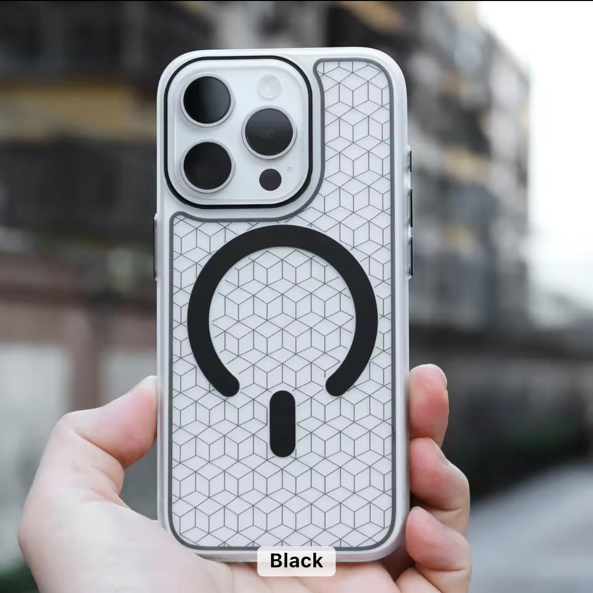 Protective Apple iPhone Back Cover - MagSafe Printed Matte Hard Case for iPhone - Style 3