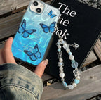 Protective Apple iPhone Back Cover - Butterfly 🦋 Wave Case with Pendant for iPhone Purple