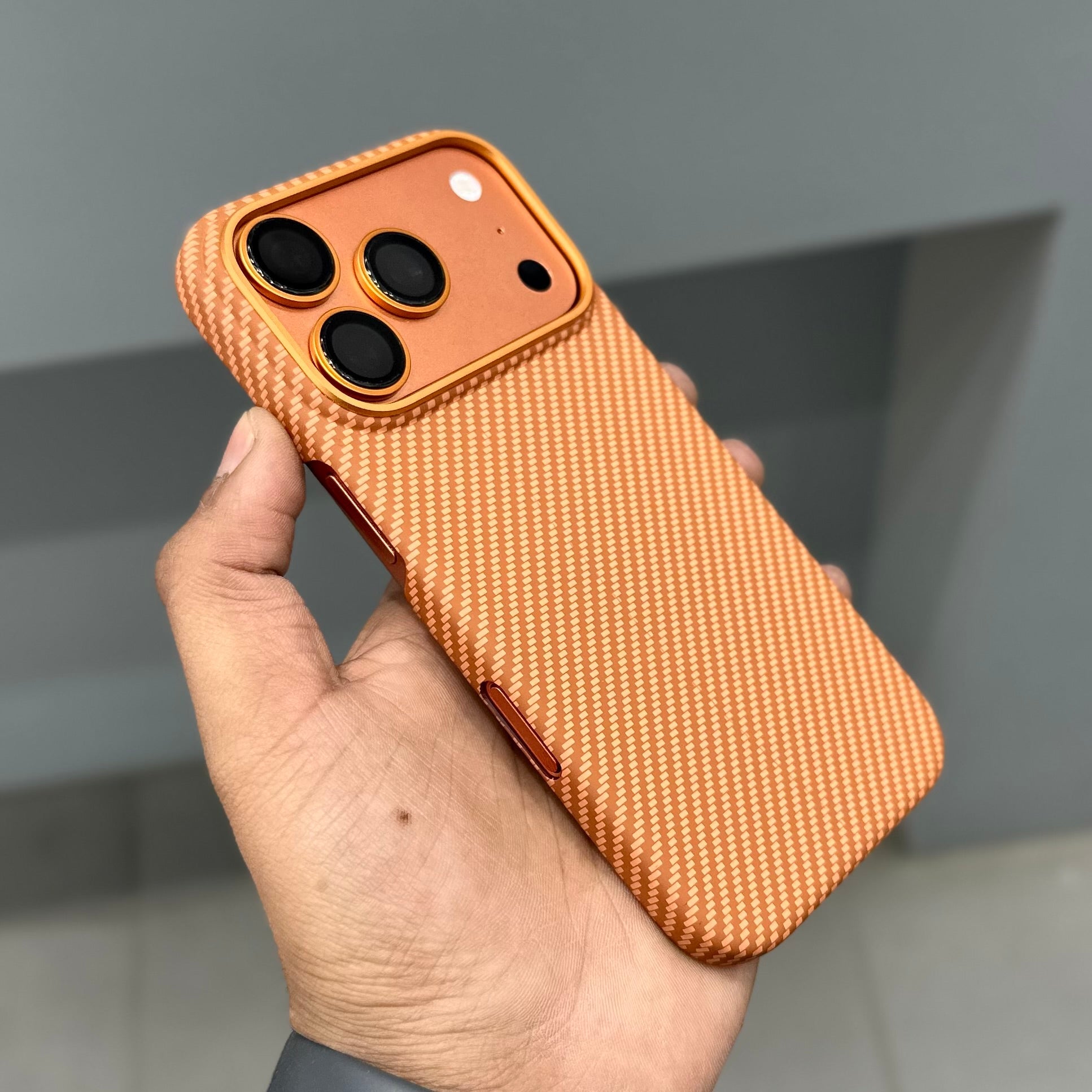 ICON CARBON CASE - ORANGE ( No. 3059 ) Mobile Case by CoverMeUp - Style 2