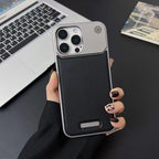 Leather Frameless Heat Dissipation Phone Back Case for Samsung Galaxy S25Ultra | Black Mobile Case by CoverMeUp - Style 2