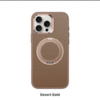 Protective Apple iPhone Back Cover - Carbon Fiber MagSafe with Stand iPhone Case