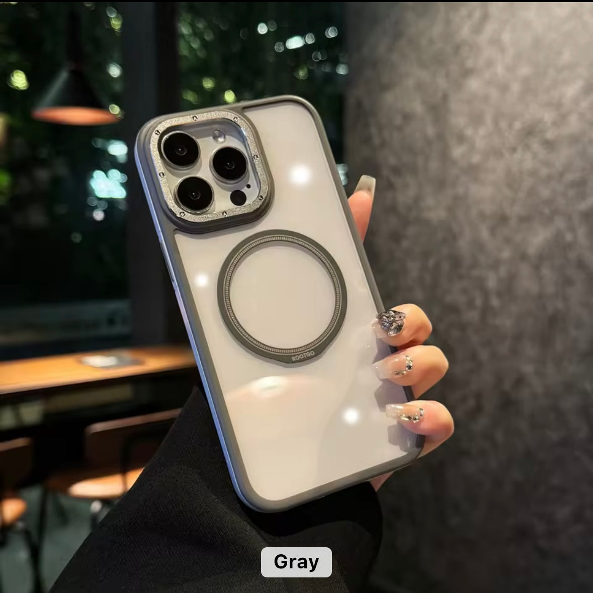 Protective Apple iPhone Back Cover - Transparent MagSafe Hard iPhone Case for 16 Series - Style 6