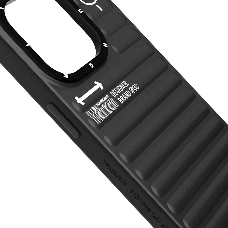 YOUNGKIT Luggage Series True Colour Case for iPhone 15 Pro Max (BLACK)